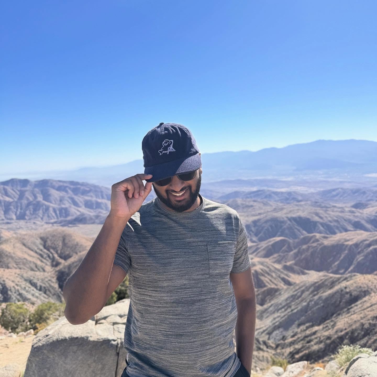 Sunny Embroidered Cord Cap